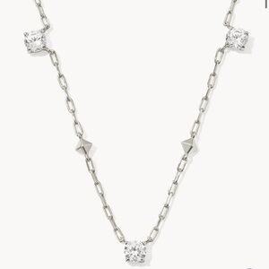 Kendra Scott Silver Crystal Necklace